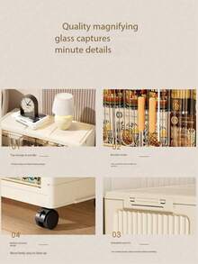 1pc60cm Wide Folding Storage Cabinet, Clothing Cabinet Storage Box, Portable Wardrobe For Home Storage, Double Door Folding Box, 3-5 Layers Optional, Thickened Double Door Wheeled Storage Cabinet, Household Safety Free Device Shelf, Plastic Folding Storage Cabinet For Organizing Clothes And Toys - Multicolor - View 2