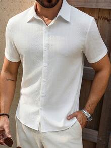 VENTUSAIL Áo sơ mi nam tay ngắn cài nút chất liệu dệt họa tiết, Áo sơ mi lưới ren nam, Áo sơ mi ren nam, Áo sơ mi Guayabera, Áo sơ mi ren trắng nam, Áo sơ mi móc nam, Áo sơ mi tay ngắn nam, Áo sơ mi trắng nam, Áo sơ mi chất liệu dệt họa tiết nam, Áo sơ mi trắng cài nút nam, Thích hợp cho mặc hàng ngày, những chuyến đi cuối tuần, hoạt động ngoài trời, du lịch, môi trường làm việc thoải mái hoặc các dịp bán trang trọng, Quà tặng cho bạn trai/chồng, Quà tặng kỷ niệm/sinh nhật, Tiệc tùng, Kỳ nghỉ hè, Lễ hội, Năm mới, Đám cưới, Ngày Valentine, Áo sơ mi nam vải jacquard dệt họa tiết trắng. - trắng - Xem 5