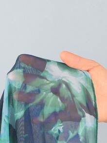 Soleia 大码女式夏季沙滩印花露背系带性感比基尼泳衣套装，含罩衫和裙子 - 彩色 - 查看 7