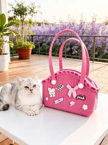 PETSIN 1 Piece Multi-Functional Pet Waterproof DIY Handbag Soft And Easy To Clean Large Capacity DIY Bag Portable Handbag Pet Supplies