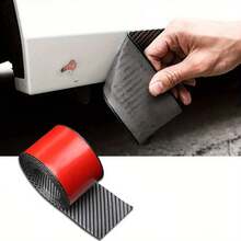 1 Car Side Skirt Protector, Carbon Fiber Texture, Self-Adhesive Bumper Strip, Threshold Protection Tape, Anti-Rust Repair And Scratch Repair, Car Exterior Decorative Sticker