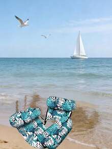 1PC/2PCS Heavy Duty Inflatable Pool Floats Adult, Inflatable Pool Lounge Chairs For Adults With Tropical Leaf Design, Party Summer Water Beach Lake Fun, Beach Relaxation | Vibrant Design | Comfortable Mesh, Beach Chairs For Adults - Multicolor - View 3