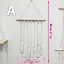 1 Set de Kit de Material DIY para Pared de Fotos Tejida, Tapiz Creativo Hecho a Mano con Cuerda de Algodón y Cáñamo para Exhibición y Decoración de Pared Colgante - Beis - Ver 5