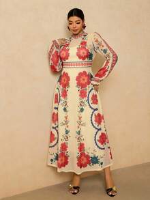 Travachic Plus Size Romantic Elegant Knit Dress - Multicolor - View 5