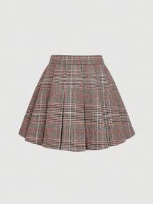 SHEIN MOD Chân váy kaki cạp cao hai hàng cúc thanh lịch, phù hợp cho đi làm và công sở, phong cách cổ điển. - Nhiều màu - Xem 2