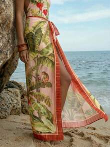 CAJUNI Canga Coral Praia 休闲优雅阳光丛林植物印花 - 彩色 - 查看 4