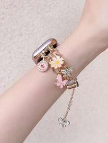 Teckwe Suitable For Watch S10 Daisy Watch Bracelet 38/40/41mm/S10-42mm Butterfly Metal Strap, Stylish And Elegant, Suitable For Goddesses And Can Also Be Used As A Gift - Multicolor - View 6