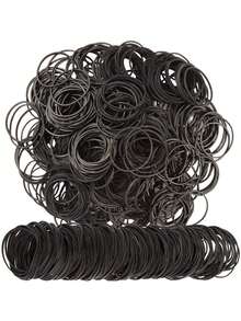 100/300/500根装黑色橡皮筋，适用于办公用品、学校和家庭，38毫米宽。 - 黑色 - 查看 1