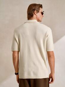 Manfinity CityGents 男士条纹短袖 Polo 领休闲通勤针织衫 - 彩色 - 查看 5