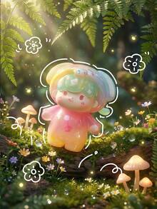 POKOJA LAND Blind Box Doll Set - Warm Cherry Blossom Theme High-Quality Material Collectible Toy | Mother's Day Gift Prepared For Collectors | Warm Decorative Collectible Toy, Includes 16 Regular Models + 1 Hidden Model - Tide play blind box - View 4