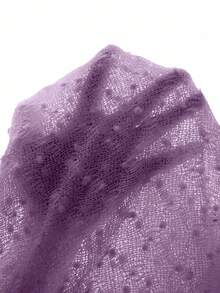 MaterniChic Đầm bầu trễ vai thanh lịch, chất liệu có họa tiết, thích hợp cho mùa thu. - Màu tím hoa cà - Xem 7