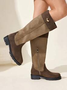 CUCCOO CHICEST Women's Fashionable Over-The-Knee Boots, Versatile For Daily Wear Valentine's Day - Khaki - View 7