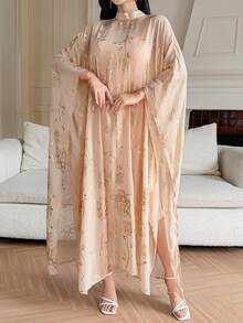 DAZY فستان ماكسي أنيق للنساء، مصمم للمناسبات الرومانسية، الزفاف، الحفلات، التنقل، الربيع/الصيف، قطعتان - وردي - مشاهدة 3