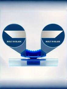 3/6件装易滑式食品保鲜膜切割器，适用于保鲜膜、铝箔，切割顺畅，边缘安全，厨房收纳必备，家庭和餐厅必备储物工具 - 藍色 - 查看 8