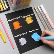 20 Sheets Of Black Cardboard, A4 Thick Hard Handmade Paper, Children's Kindergarten Handmade Graffiti Painting Photo Album, Cover Paper, Painting Art Paper, Hard Cardboard, A3 Large Sheet Cover Back To School - Black - View 6