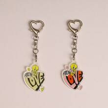 LOONEY TUNES X SHEIN Fashionable Cute Cartoon & Letter Pattern Keychain