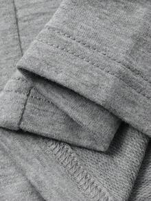 DAZY Tween Girls' Butterfly Decor Slant Pocket Elastic Waist Casual Pants - Grey - View 3