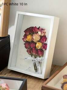1pc Diy Dried Flower Frame, Shaded Box, Hollow Photo Frame, Storage Box, Figurine Display Frame, Specimen Display Frame, Model Display Stand. Suitable For Dried Flower Displays, Photo Frame Gifts, Mother'S Day, Easter, Eid Al-Fitr, And Other Holiday Decorations.