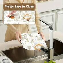 Gold Rose Printed Non-Stick Drawer Liner: Made Of EVA Material, Removable Drawer Mat For Kitchen Cabinet ,Dehumidifier For Home - Clear - View 3