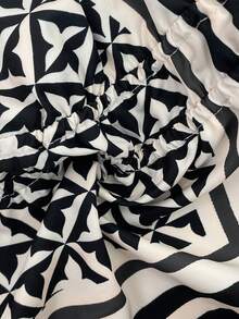 CAJUNI Top halter con cuello en V sexy con estampado geométrico para vacaciones