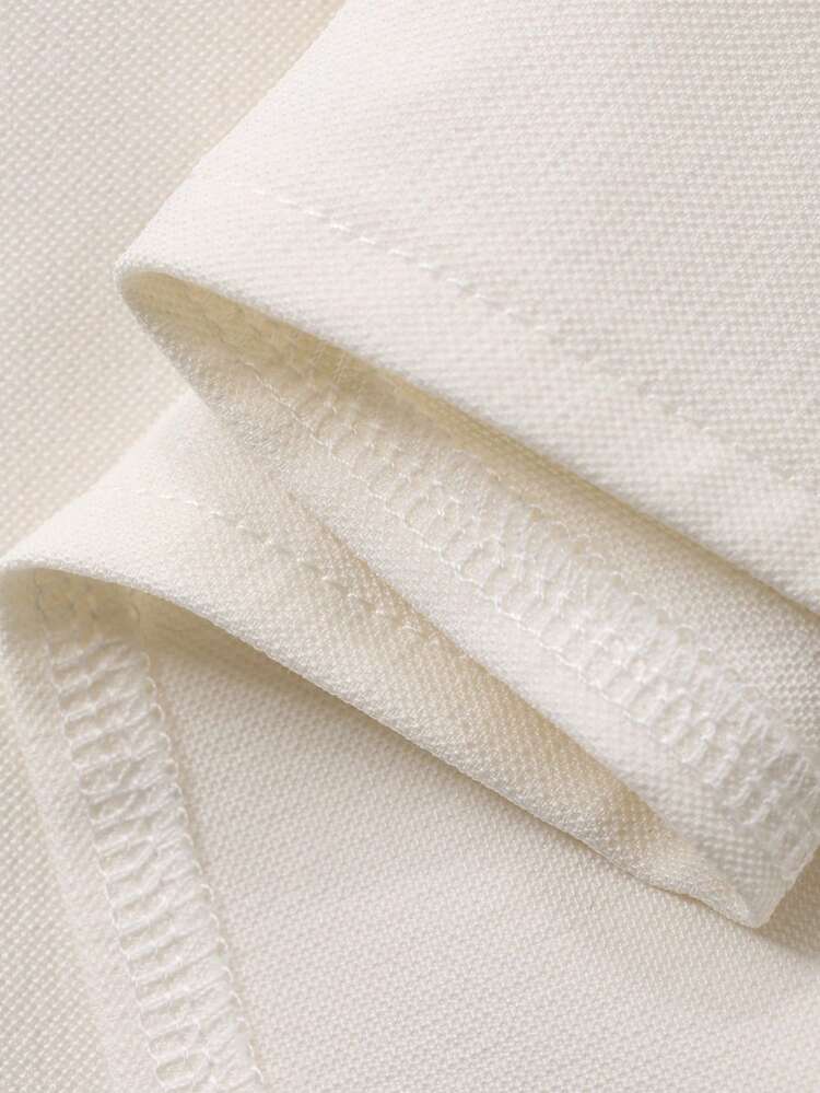 Women's Elegant Solid Color Puff Sleeve Shirt With Lapel Collar, Summer Spring