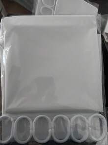 1 件装防水防霉涤纶易清洁纯色浴帘，适用于浴室、酒店、家庭等场所，防水防霉涤纶材质，浴室装饰 - 白色 - 查看 10