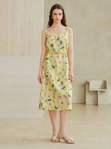 MOTF VESTIDO CAMISETA CON ESTAMPADO FLORAL - Amarillo - Ver 3