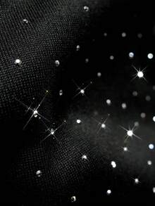 ROMWE MEN Spring/Summer Casual Graphic Men'S Heavy Rhinestone Zipper Casual Hoodie - Black - View 4