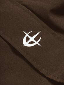 PAVTROS 男士休闲新款流行夹克外套，黑色拼接设计，百搭时尚，INS风百搭，适合秋冬季节及日常穿着，户外徒步搭配，拍照必备，送给男友/老公的完美礼物，男士休闲，Y2K风格男士夹克，防风外套，街头风夹克 - 咖啡棕 - 查看 4