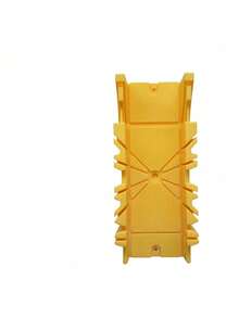 22.5/45/90 Degree 1-Piece Woodworking Cutting Fixture, Miter Saw Box, Woodworking Angle Cutter - Yellow - View 4