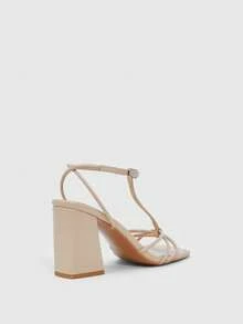 CUCCOO SZL Women Heeled Sandals Valentine's Day - Apricot - View 3