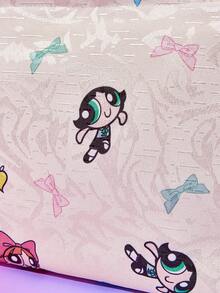 FanGlow THE POWERPUFF GIRLS X SHEIN Sweet Cute Blossom, Bubbles, Buttercup Pattern Portable Makeup Bag, Coin Wallet, Travel Bag - Multicolor - View 9