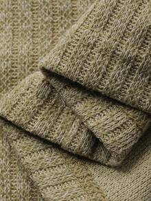 DAZY 2pcs Women Autumn/Winter Fashion Brown Fuzzy Fitted Crop Top & Cardigan Set - Dark Green - View 11