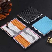 Set de 20 estuches de cigarrillos portátiles de plástico, soporte de cigarrillos a prueba de humedad y resistente a la compresión para hombres y mujeres - Multicolor - Ver 6