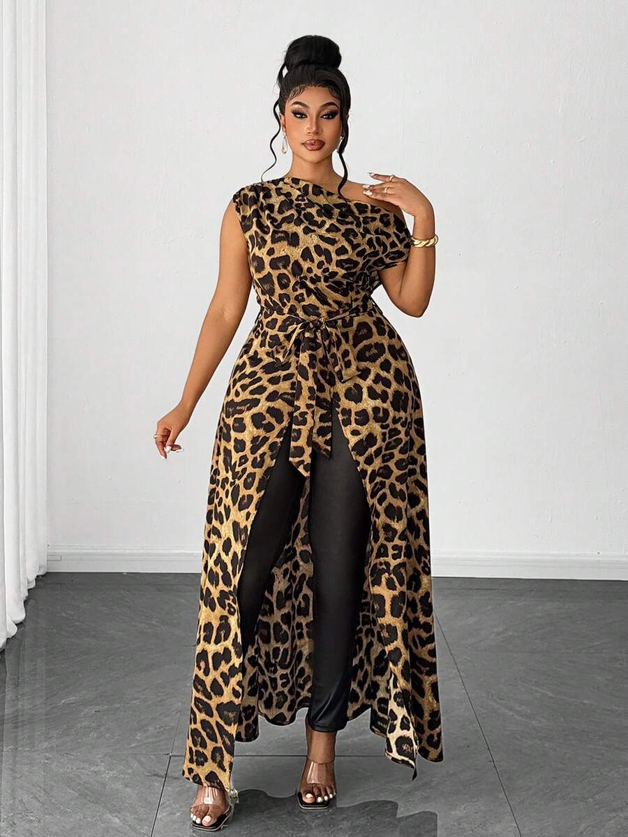 Maweii Áo kiểu nữ cỡ lớn không tay, vạt lệch, thắt nơ phía trước, gợi cảm, trang phục công sở thanh lịch. - Nhiều màu - Xem 1