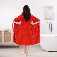 1pc Sleeveless Bath Robe, Super Soft & Absorbent Microfiber Women Bathrobe, Color-Fast & Non-Shedding, Suitable For Home, Hotel, Beauty Spa, All Seasons Back To School - Multicolor - View 11