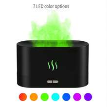7 Colors Flame Air Aroma Diffuser Humidifier Without Essential Oil Aromatherapy Machine USB Powered Desktop Fire Mist Humidifier For Bedroom Living Room Decorative Aroma Ambient Light For Friend Birthday Holiday Gift - Color - View 7