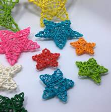 Bintang Lima Anyaman Rotan, Dekorasi Bintang Rotan, Dekorasi Dinding 3D Tata Letak Kelas, Dekorasi Rumah Hari Kemerdekaan, Cocok Untuk Dapur, Ruang Tamu, Sekolah - MultiWarna - View 3