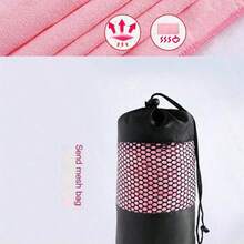 防滑瑜伽巾垫，专业健身防滑瑜伽毯，吸汗，可折叠，可水洗，带收纳袋。点状表面在铺于公共瑜伽垫上时提供额外抓地力，更加卫生。 - 彩色 - 查看 15