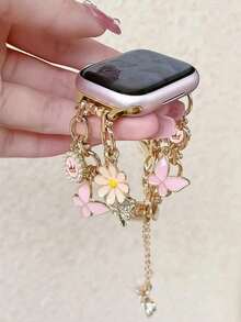 Teckwe Suitable For Watch S10 Daisy Watch Bracelet 38/40/41mm/S10-42mm Butterfly Metal Strap, Stylish And Elegant, Suitable For Goddesses And Can Also Be Used As A Gift - Multicolor - View 9