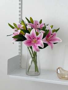 8pcs Lily Decoration Fake Flowers Living Room Tabletop Decoration Artificial Flowers - Multicolor - View 8