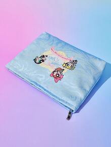 FanGlow THE POWERPUFF GIRLS X SHEIN 甜美可爱便携式化妆包、零钱包、口红收纳包、化妆品配件收纳包、旅行收纳包 - 彩色 - 查看 7