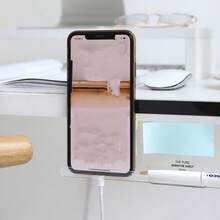 1 Pc Transparent Acrylic Self-Adhesive Memo Board, Minimalist Multi-Purpose Office Desk Side Storage Rack,School Supplies,Back To School - White - View 3