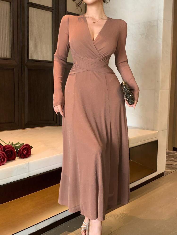 Women's Elegant Mid-Length Dress, Suitable For Spring/Summer, Weddings, Parties, Formal Events, Commuting Sundress