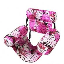 1PC/2PCS Heavy Duty Inflatable Pool Floats Adult, Inflatable Pool Lounge Chairs For Adults With Tropical Leaf Design, Party Summer Water Beach Lake Fun, Beach Relaxation | Vibrant Design | Comfortable Mesh, Beach Chairs For Adults - Multicolor - View 8