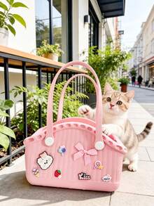 PETSIN 1 Piece Multi-Functional Pet Waterproof DIY Handbag Soft And Easy To Clean Large Capacity DIY Bag Portable Handbag Pet Supplies