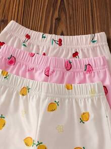 SHEIN Vintaside Kids 6件套女婴可爱优雅碎花短袖上衣短裤套装，春夏款 - 彩色 - 查看 6