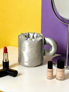 Joivida 1个可爱创意棉填充马克笔杯造型桌面收纳笔筒，可放置尺子、钢笔、水杯等，多功能展示，情人节礼物 - 彩色 - 查看 7