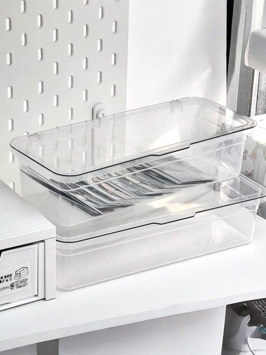 1 pieza Caja de almacenamiento, Organizador de escritorio para oficina en el hogar, Soporte multifuncional para cosméticos y joyas, Regalo perfecto para amigos, Regalo de cumpleaños - Multicolor - Ver 1