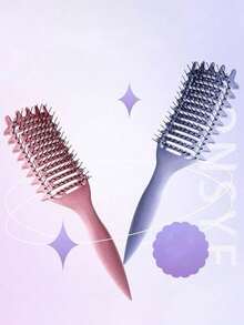 Bộ 2 lược chải tóc định hình lọn xoăn mới, tạo kiểu và định hình lọn xoăn cho nữ, lược tạo kiểu tóc xoăn để chải và tạo hình, lược massage huyệt đạo da đầu, răng lược rỗng, răng lược mềm, giảm hiện tượng kéo giật và tách lọn tóc, định hình lọn tóc xoăn. - Nhiều màu - Xem 4